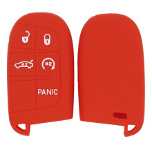 For Dodge For Chrysler 5 Button Remote For Smart Key Fob Silicone Skin Case Cover