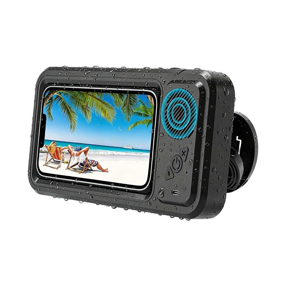 Shower Phone Holder With Wireless Speaker, 480 Rotation, Bathroom Wall Phone Mount Stand Waterproof Anti Fog 6031610802498
