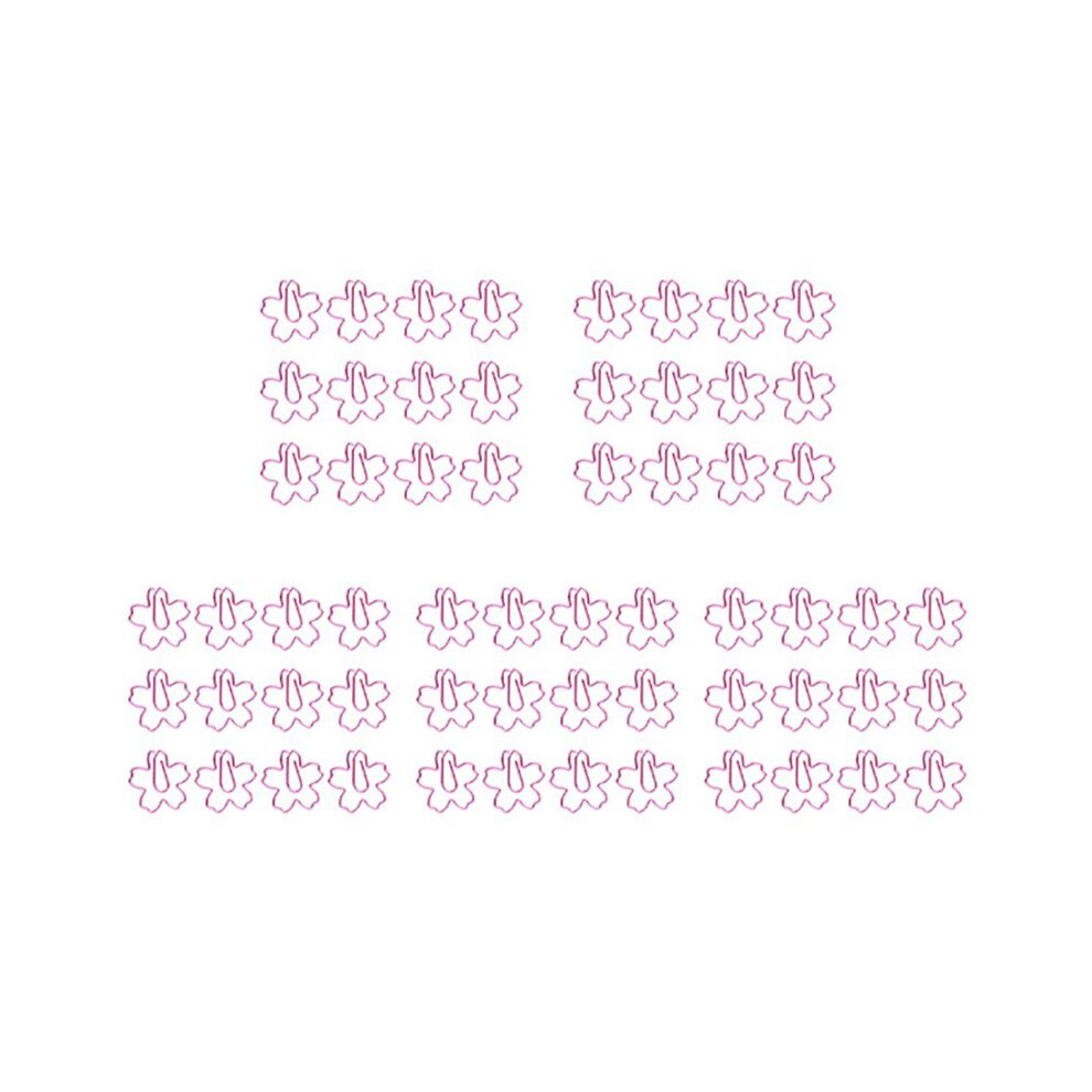 60Pcs/Lot Top Quality Plated Paper Clips Paper Needle Bookmark Metal Memo Clip Stationery Blossoms Box Clips 6033462662381