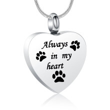 Cremation Jewelry Tiny Heart Urn Necklaces for Ashes Angel Wing / Paw / Always Small Heart Urn Locket for Human Ashes Holder
