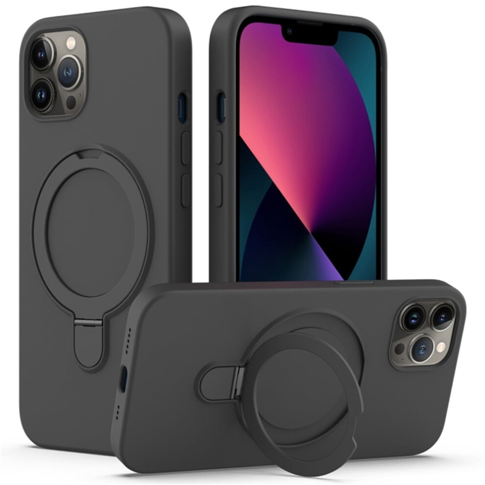 Iphone 12 Pro Magnetic Liquid Silicone Case Carbon Black 971050756677