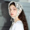 Women's Polyester Lace Triangular Headband White 6