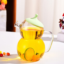 2.7x7.4in Cold Water Kettle – Snowman Design, Heatable Glass, Easy Clean, Durable, Gift for Friends & Family (Green)
