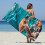 Serviette de plage légère, colorée, anti-sable et multi-usages 1