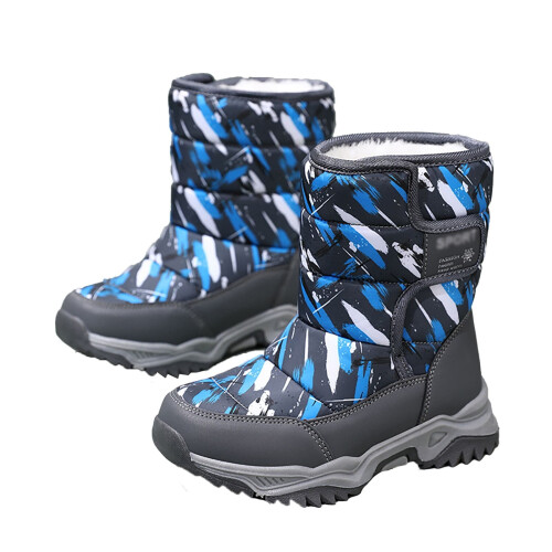 Boys Winter Boots Velvet Warm Thick-Soled Snow Boots 2