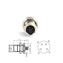 M8 Sensor Connector Panel Back Mount Waterproof Flange Socket Threaded Coupling Male&Female 3Pin 4Pin 5Pin A Type