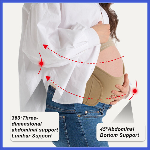 Pregnancy Belly Band Breathable Support Belt Black Large 1 1