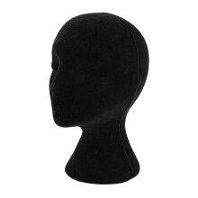 Wig Mannequin Head Foam Display Stand Black