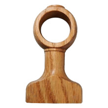 Natural Curtain Rod Brackets - Sturdy Wooden Curtain Rod Holders For 1.4" (1 2/5") Poles, Decorative Curtain Supports for Living Room & Bedroom A