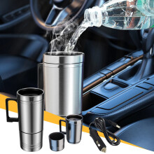 12V Car Heating Mug Stainless Steel 300ml