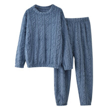 Men's Loungewear Sets Warm Pajamas Fuzzy Pajama Set Comfortable Oversized Pullover Long Pants Set Casual Wear 2 Piece Set for Men