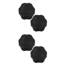 HEMOTON 4 pcs Patio Umbrella Stand Insert Base Cover Accessories for Outdoor Umbrella Base Plug Caps Black 3 5cm