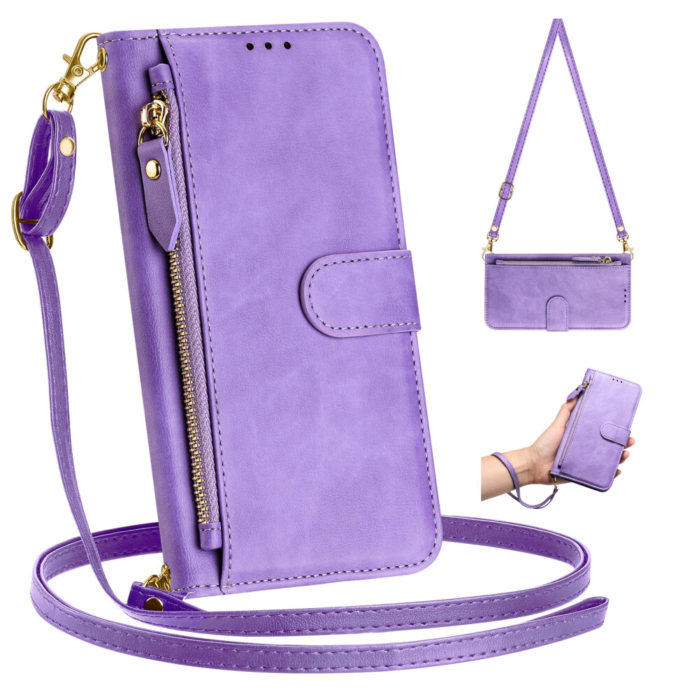 Samsung Galaxy S25 Fe Women's Crossbody Wallet Case Purple 962125729474