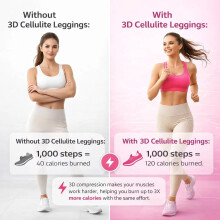Resistance Band Leggings for Women,High Waist 3D Anti Cellulite Leggings for Women,Suitable for Yoga, Gym