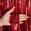 Red Tinsel Foil Fringe Curtain 1 x 2 m 1