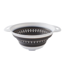 Foldable Colander Basket with Base and Handles PP Silicone