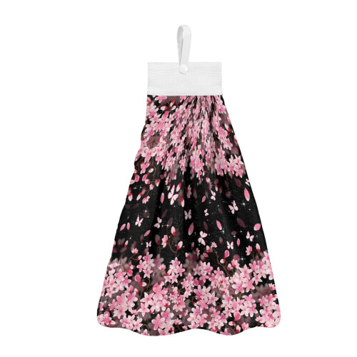 Cherry Blossom Kitchen Dish Towels 2-Pack with Loop