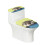 Toilet Cover Set Elastic Edge 2 Pieces Otter Pattern 1