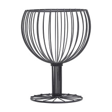 Wrought Iron Fruit Bowl - Elegant Tall-Legged Snack Display Tray for Home or Office, Versatile Storage Organizer and Decorative Centerpiece