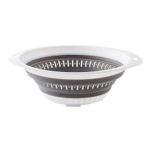 Foldable Collapsible Colander Basket with Base & Handles – PP/Silicone, Compatible with Kitchen Use