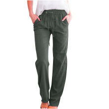 Damen-Jeans mit mittelhohem Bund, gerader Schnitt, Armeegrün, Größen 2-18, 29 Zoll