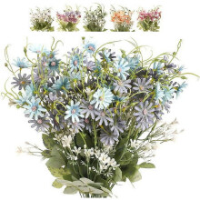 Morttic 6Pcs Artificial Wildflowers Daisy Bundle – Silk Faux Daisies, UV Resistant, for Vase & Outdoor Decoration
