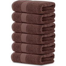 Luxury Hand Towels | 100% Turkish Cotton Hotel spa Bathroom Towel | 16x30 | 6 Pack |