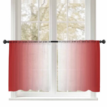 Sheer Curtains Red White Gradient Light Filtering Voile