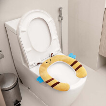 Soft U-Shaped Toilet Seat Pad, Waterproof & Elastic, Tool-Free Install, Stain-Resistant, Easy Clean, Comfortable for Kids, Seniors & Family –