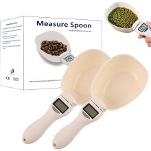 800g/0.1g Digital Food Measuring Scoop Scale, 5 Units, High Precision Spoon Scale for Kitchen/Pet – 2pcs, compatible with standard kitchen tools