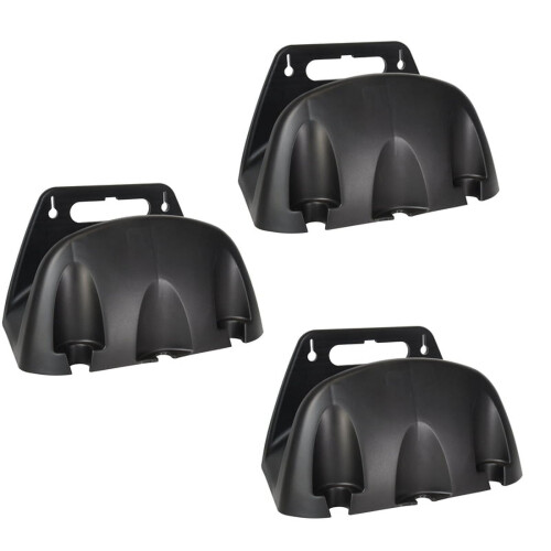 Wall Mounted Garden Irrigation Hose Hanger Plastic Rack black