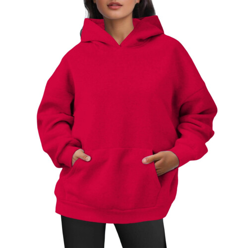 Women's Soft Casual Hooded Sweatshirt Lightweight Pullover 1 1