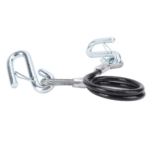 3500lbs Load Capacity Trailer Safety Cable with 2 Hook Galvanized Iron High Strength for RV 2