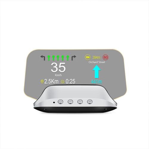 Car HUD Head Up 4" Display Digital GPS Navigation Speedometer, ABS Plastic