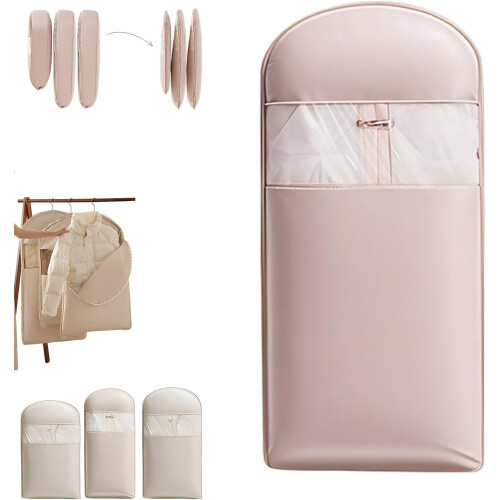 Space-Saving Hanging Garment Bag with Self-Compression Zipper, Compatible with Recognizeknow