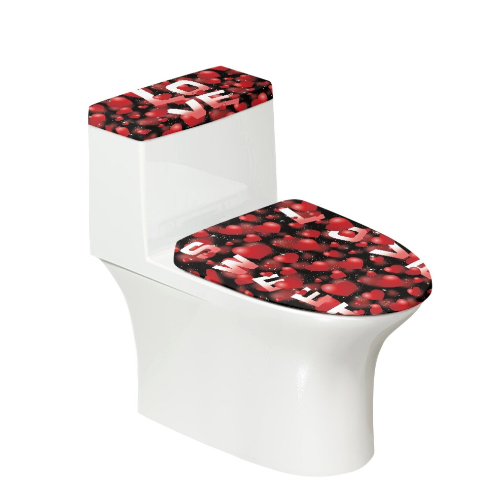 Valentine's Day Elastic Toilet Lid Dust Cover 17X21 Inch 962125723779