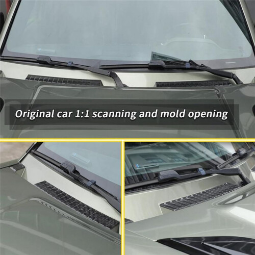Carbon Fiber Front Windshield Rain Gutter Panel Cover Trim for   2020-2025 Exterior Accessories 1