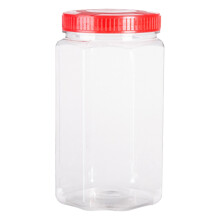Clear Plastic Storage Jars - Airtight Stackable Containers With Lids For Sweets Crafts & Pet Treats Organization(Extra Thick, Small Size)