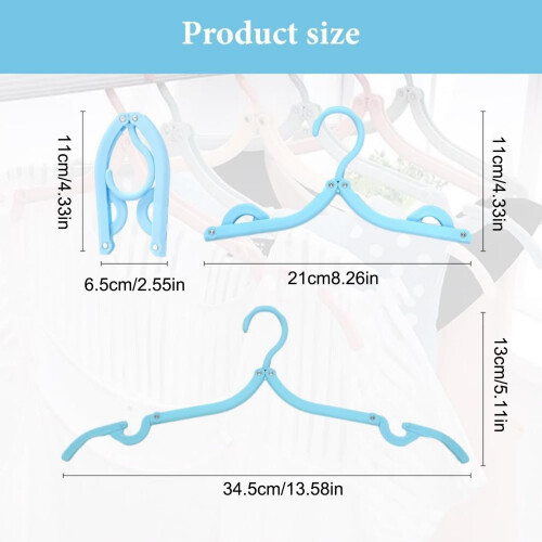Plastic Folding Hanger Retractable Portable 1 Pack 1