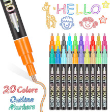 Metallic Markers, Metal Flash Color Fluorescent Pen Set 3ml Per Pen, Shiny Ink for Art Projects