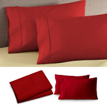 2-Pack King Size Microfiber Pillow Cases 20x36", Shrinkage & Fade Resistant, Envelope Closure, Compatible with King Pillows