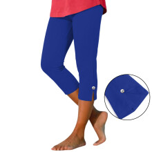 Women's Blue Capri Leggings Lightweight Knee-Length Yoga