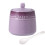 Sugar Pot With Lid, Solid Sugar Bowl With Spoon, Spice Jar Decoration Storage-Purple 1
