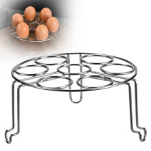 Stackable 15x8cm Stainless Steel Steamer Rack, 201 SS, Compatible with Pots & Pressure Cookers