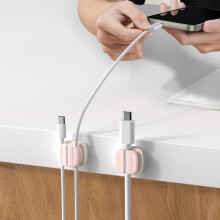 Clips de sujeción de cables ajustables con resorte, organizador de cables (paquete de 6)