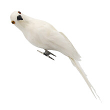 1pc Simulated Parrot Figurine—Foam Feathered Clip-on Bird for Shoulder, Pirate Costume, Christmas Tree, Home & Garden Decor