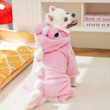 Flannel Dinosaur Shape Cute Puppy Dog Cat Jumpsuit Four Legs, Autumn Winter Warm Soft Comfortable Pet Pajamas For Pet Show, Xxl Size For Puppies Cats