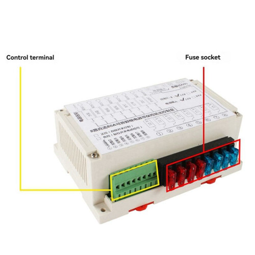 RV Modified 80A Control Box Relay 8-Way Insurance Control Relay Set 12V Löstagbart Relä 2