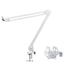 Foldable Mic Boom All Metal Microphone Arm Stand Holder with/without Shockproof Mount for Podcasters and Streamers