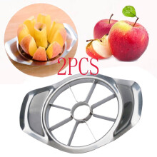 2pcs Apple Slicer & Corer, 8-Slice Thin, Compatible with Apple Slicer, Sharp Stainless Steel Blades, Fruit/Veg Cutter, Easy & Time-Saving